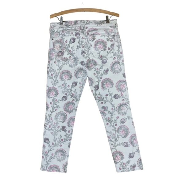 ANTHROPOLOGIE Pilcro & the Letterpress Pretty in Pink Floral Cropped Jeans - Picture 3 of 10